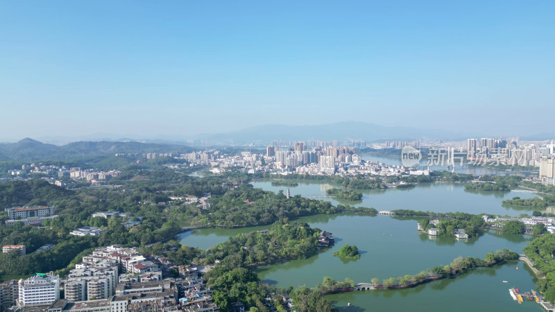 广东惠州西湖景区航拍