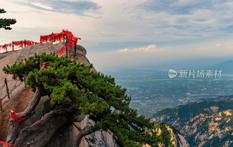 西岳华山日出日落朝霞晚霞云海美景