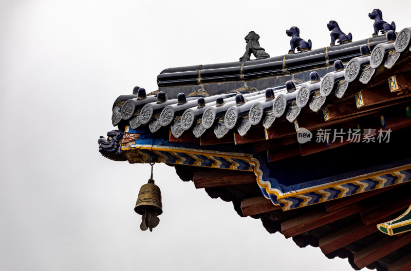 中式古建筑屋檐及檐角神兽