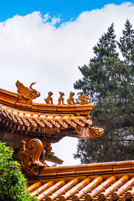 南京钟山风景名胜区明孝陵中的建筑风景