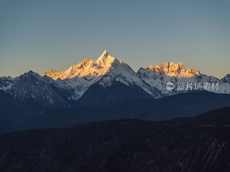 云南香格里拉梅里雪山高空航拍