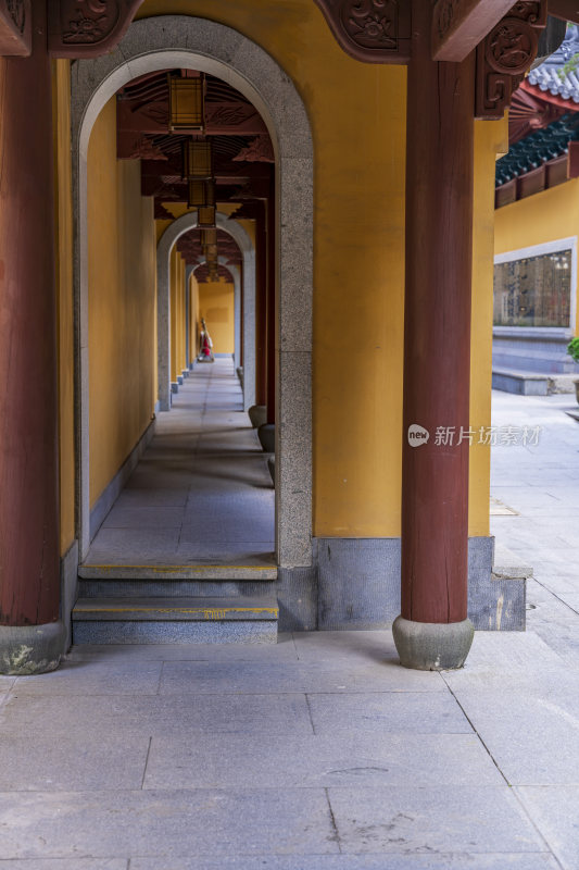 杭州西湖三天竺法镜寺古建筑风景