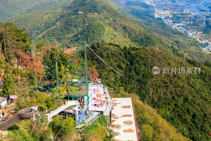 湖北黄石仙岛湖生态旅游景区，天空之城景区