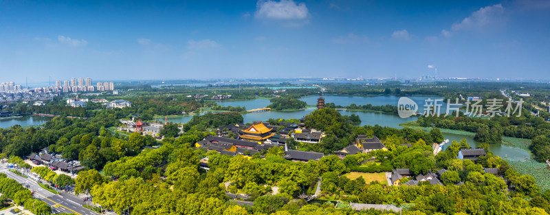 江苏镇江金山寺航拍全景大画幅风光