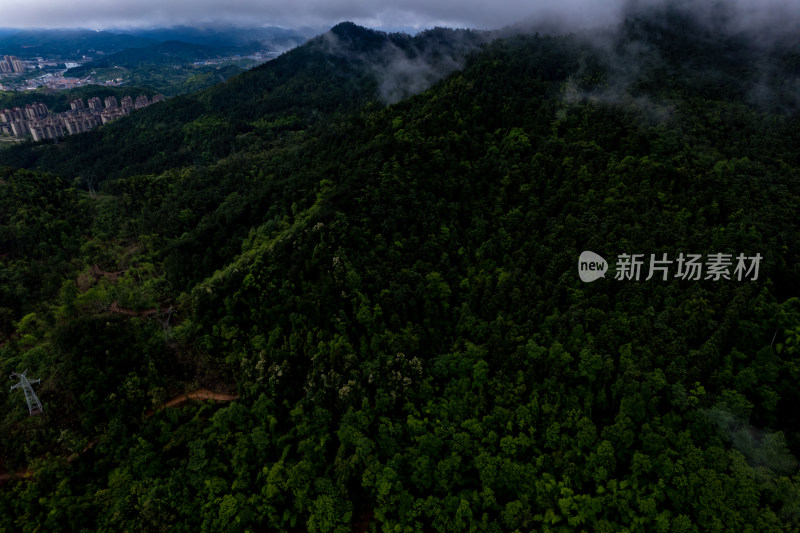 湖南怀化暴雨来了航拍摄影图