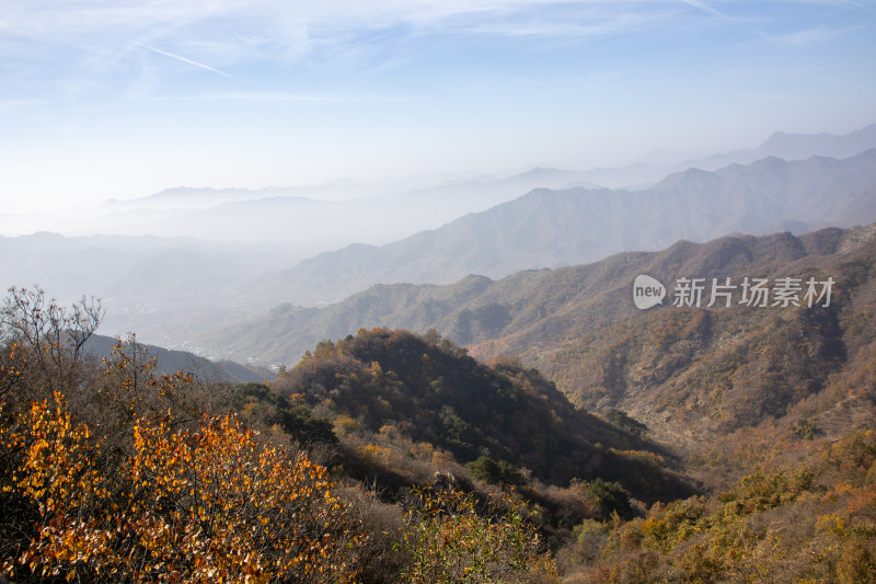 北京慕田峪长城秋色山峦叠嶂层林尽染