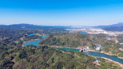 祖国大好河山青山绿水航拍图