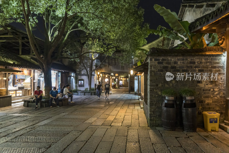 浙江嘉兴乌镇西栅夜景