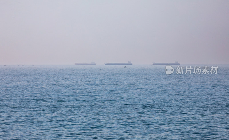 山东青岛第三海水浴场海滨海岸海滩海天景观