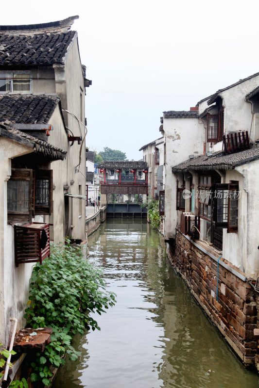 江南水乡古镇临水古建筑景观