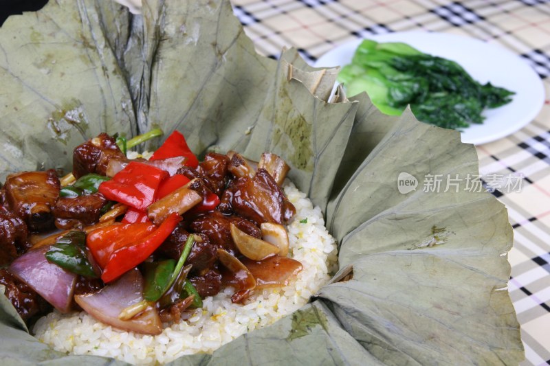 荷叶排骨饭