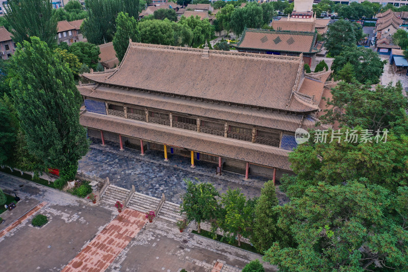 航拍甘肃张掖大佛寺