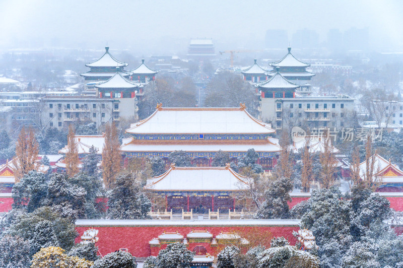 景山公园雪景