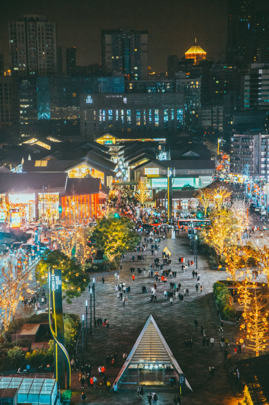 成都春熙路夜景风光