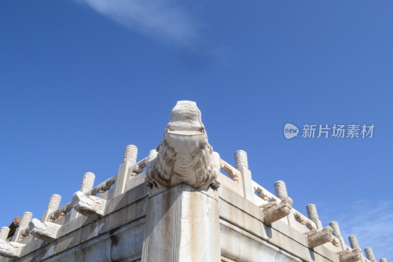 故宫汉白玉栏杆角