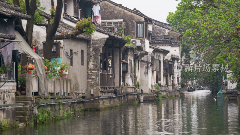 绍兴仓桥直街江南水乡风景