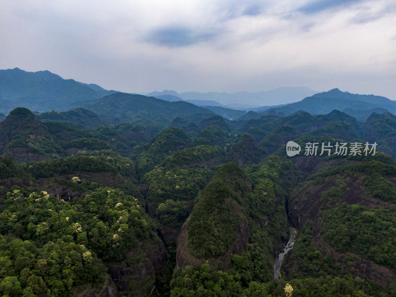 福建泰宁上清溪九龙潭航拍摄影图