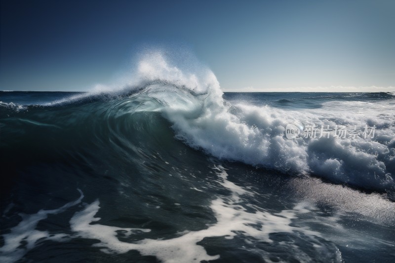 巨浪海浪大海冲击力的画面