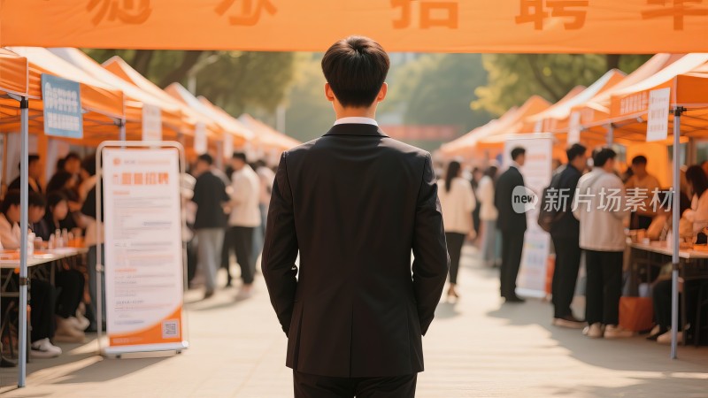 校园招聘会，毕业季学生职场入职就业求职