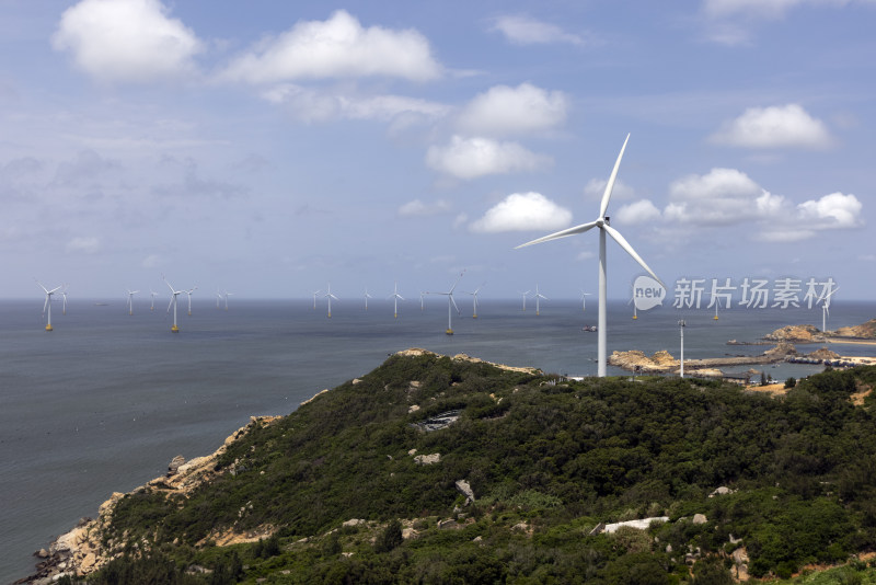 福建平潭海上风车景观