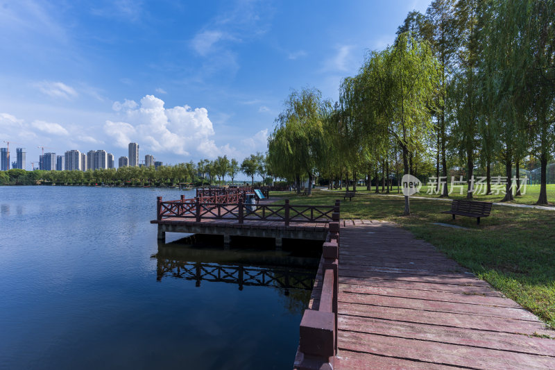 武汉蔡甸汤湖公园生态园林风景