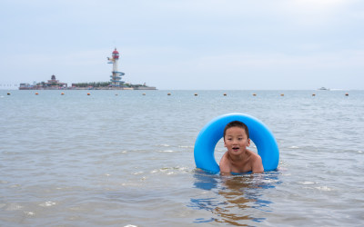 秦皇岛南戴河景区海边海滨海滩