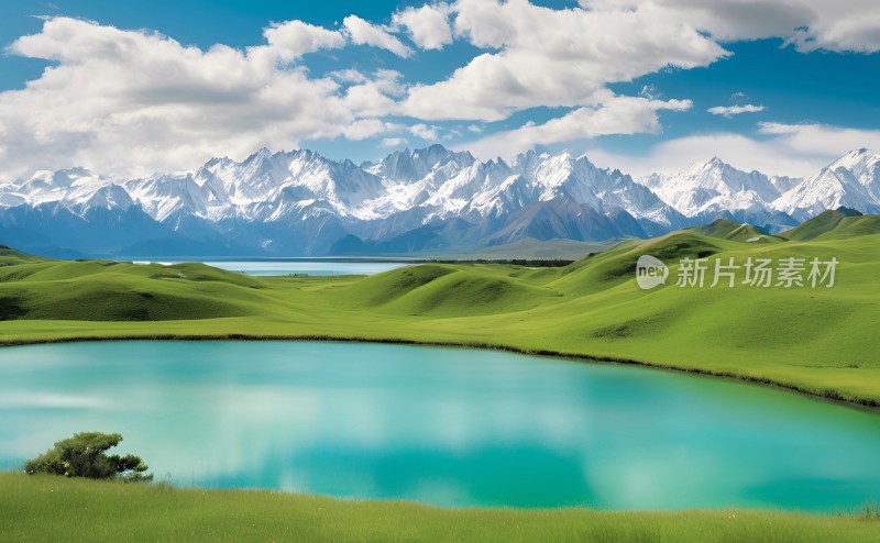 森林高山草原风景