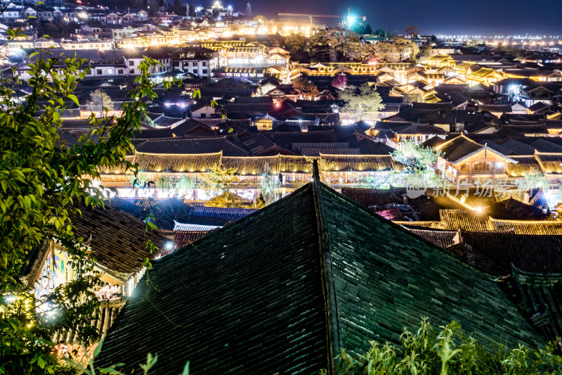 云南丽江古城夜景