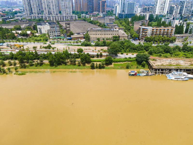 湖南株洲城市风光航拍