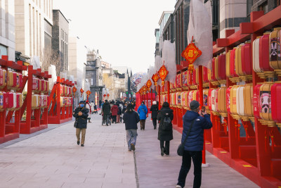 春节氛围北京前门大街