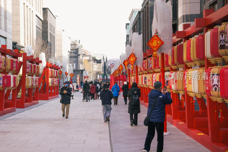 春节氛围北京前门大街