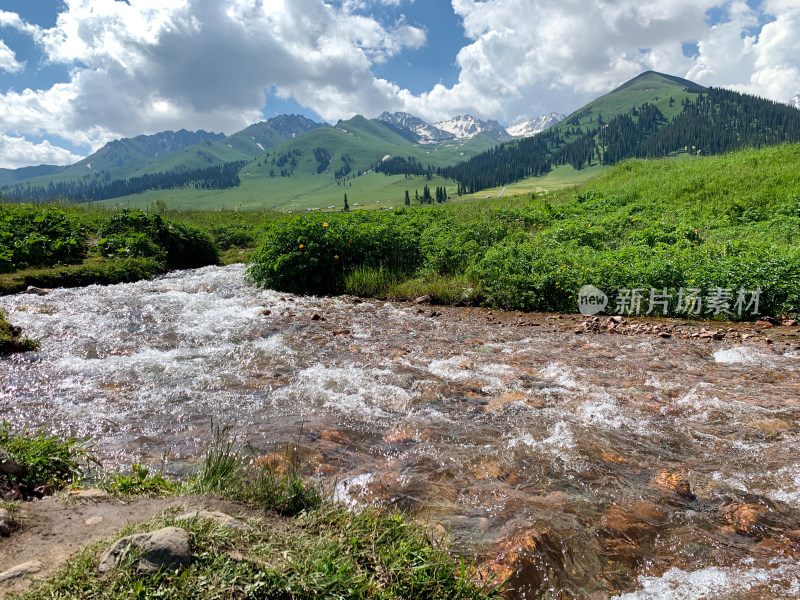 中国新疆伊犁那拉提草原旅游风光