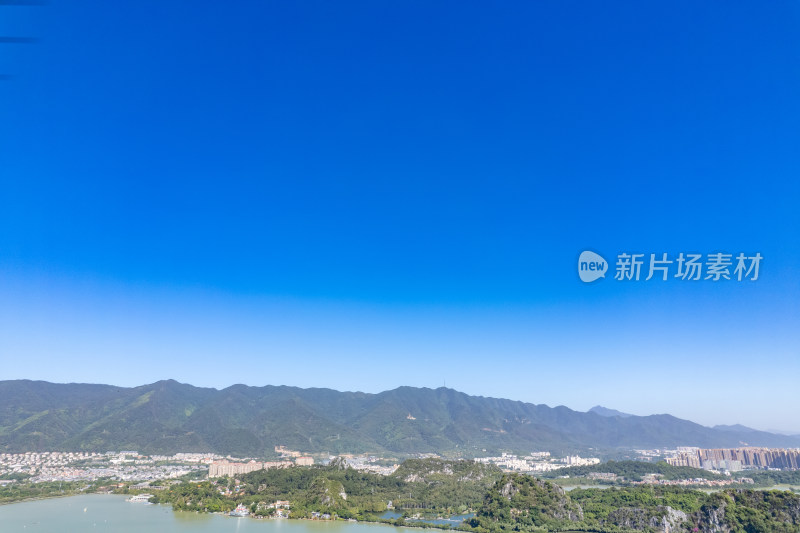 广东肇庆星湖景区七星岩航拍摄影图