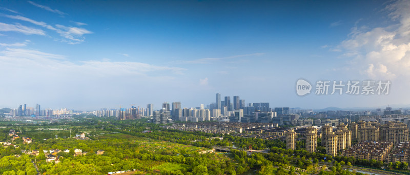 杭州余杭五常湿地夏天风光