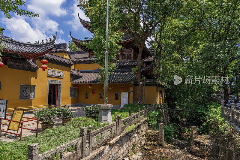 杭州西湖三天竺法镜寺古建筑风景