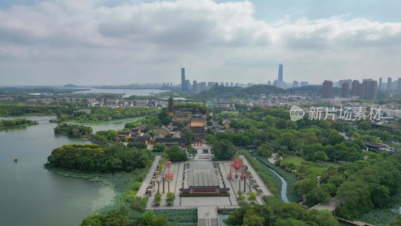 航拍江苏镇江金山寺5A景区