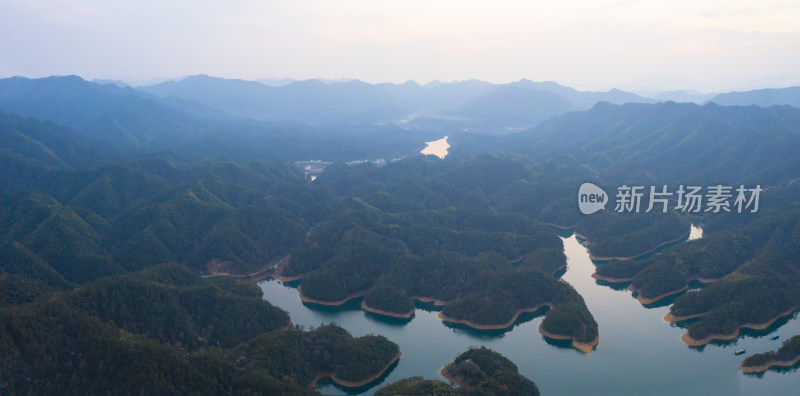 安徽太平湖秀湖村航拍风光