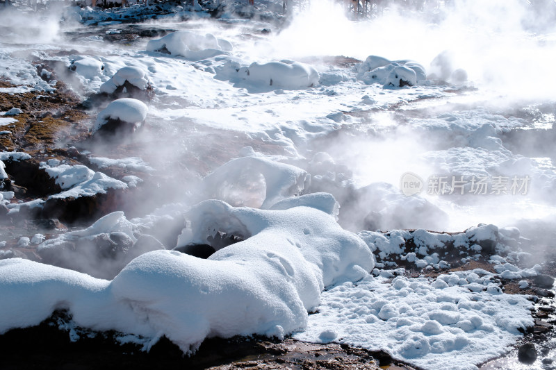 长白山聚龙火山温泉特写