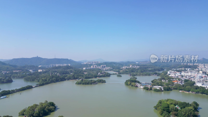 航拍广东惠州西湖景区