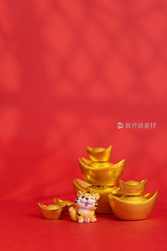 金元宝创意喜庆新年背景