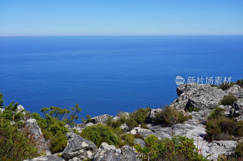 南非桌山Table Mountain，山顶风景，岩石