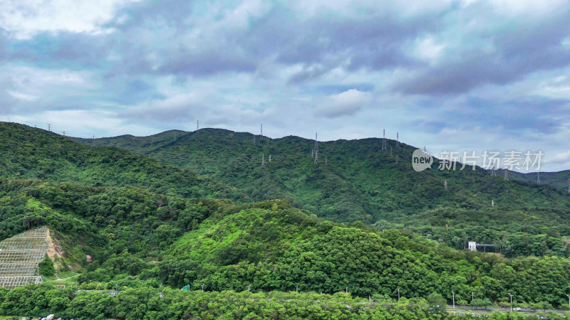 广东深圳阳台山公园航拍