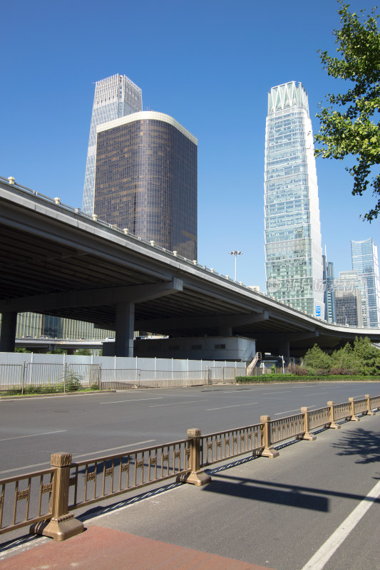 北京国贸CBD区域的地标建筑国贸大厦