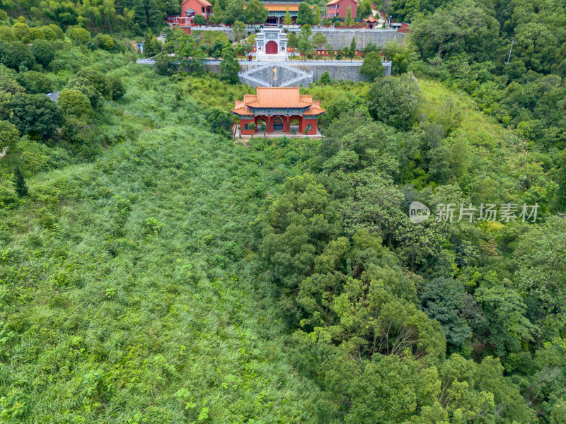 怀化中坡山菩提寺航拍图