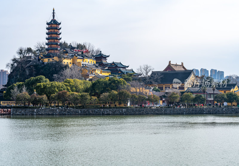 江苏镇江金山寺公园金山寺塔景点景观