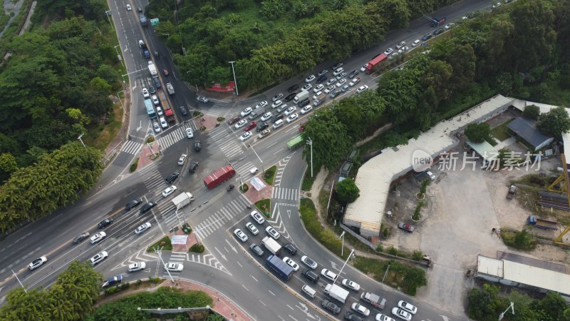 广东东莞：道路早高峰