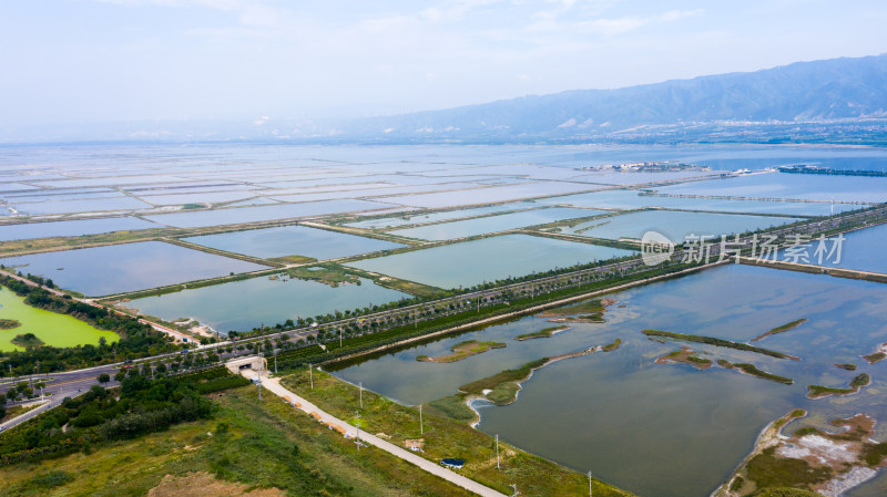 山西运城盐湖航拍