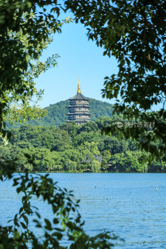 夏天杭州西湖美景