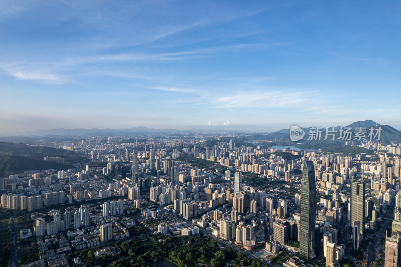 深圳市罗湖中心区航拍图