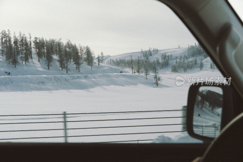 雪 雪路 新疆